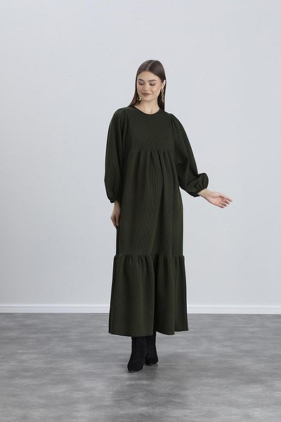 Işşıl Işil 34548-Fitness Knitted Maternity Maxi Dress