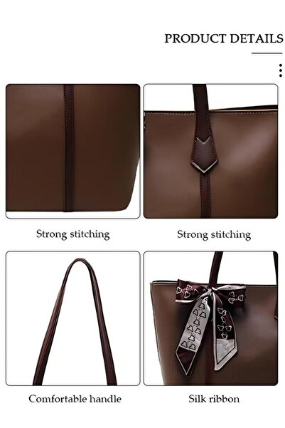 Generic Women's Shoulder Tote Bag Faux Leather Handbag For Women Large Capacity Messenger Fashionable
