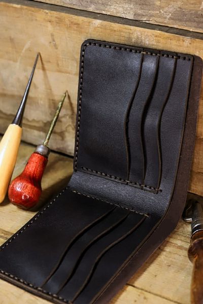 luvo Real Leather Wallet Handmade Genuine Velvet Premium Leather Italian Stitching 8 Card Compartments