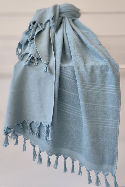 Sevim 100% Cotton Towel Peshtemal 90X170Cm - Soft and Highly Water Absorbent - Indigo