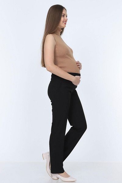 Işşıl 4349-Maternity Clothing Pipe Leg Classic Fabric Trousers