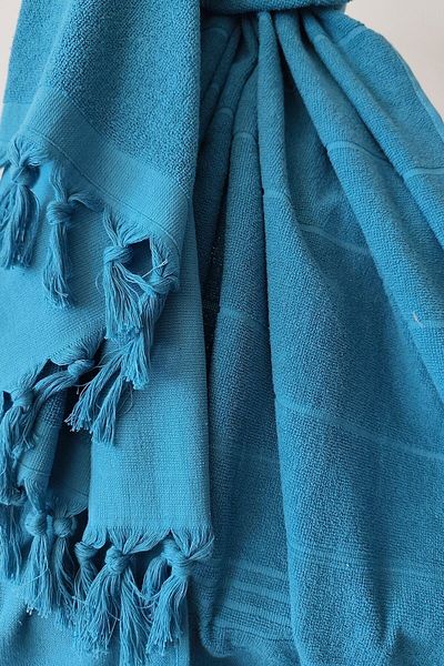 Sevim Towel Peshtemal 90X170Cm - Soft and Highly Water Absorbent - 100% Cotton-Cobalt