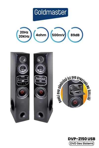 GOLDMASTER DVP-2150 USB-DVD-SD Profesyonel Ses Sistemi
