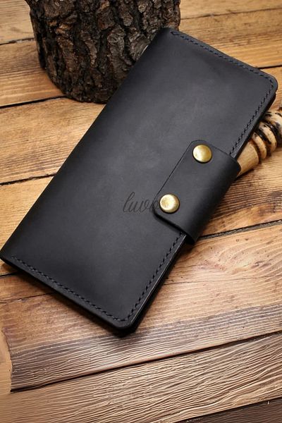 luvo Real Leather Wallet Handmade Genuine Velvet Premium Leather Italian Stitching 4 Card Compartments Phone Compartment
