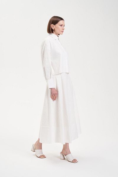 TERZİ DÜKKANI White Silvia Embroidery Set - With Skirt