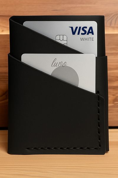 luvo Real Leather Minimal Wallet Card Holder Premium Leather Compact Wallet