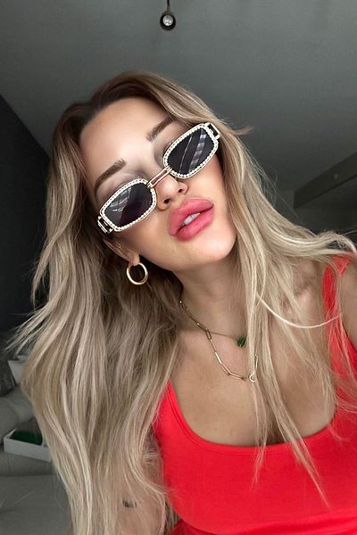 REN EYEWEAR النظارات الشمسية GM CUPELY المرصعة بالأحجار 2024 للنساء للموسم الجديد الشهير / REN EYEWEAR