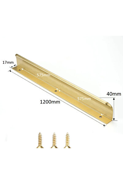 LUXXO Mâner pentru mobilier Ado, auriu periat, 1200 mm aluminiu