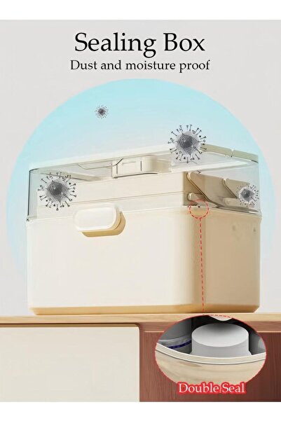 Generic 3-layer Medicine Storage Box Family Emergency Medical Kit Home First Aid Child Protection