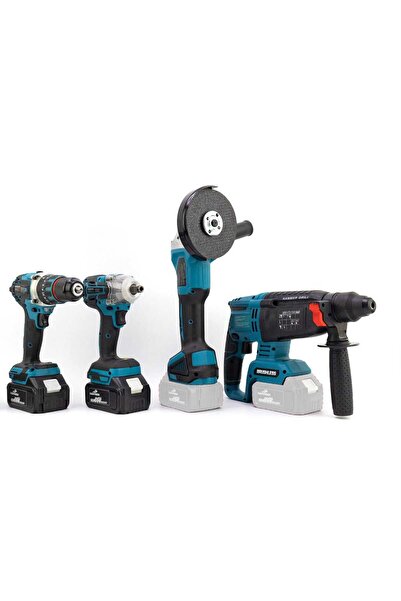 bozyel dwk Dörtlü Set (SOMUN) Matkap Hilti Spral-3 Adet Akülü -otomatik Mandren