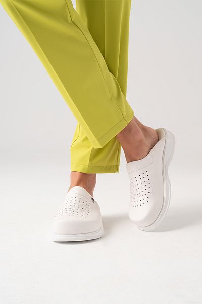 ÇİZGİ MEDİKAL White Men's Prestij Cool Sabo Slippers Orthopedic Doctor Nurse Hospital Slippers