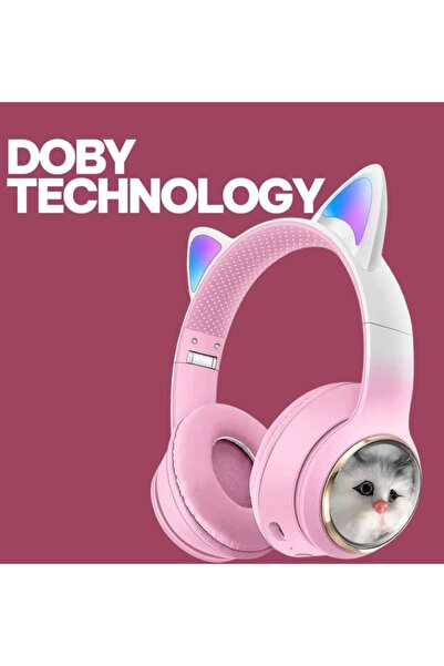 mrcans Işıklı Kedi Kulaklık Sw90 Subzero 5.3 Pembe Renk