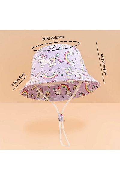 GlassySKY (3-14 Years) Unicon Hat Sun Protection Hat,Outdoor Summer Beach Vacation