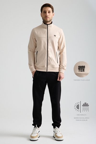Shooter Sportswear Σετ ανδρικής φόρμας Luxe Άνετη εφαρμογή με μανσέτες μίνιμαλ λογότυπο