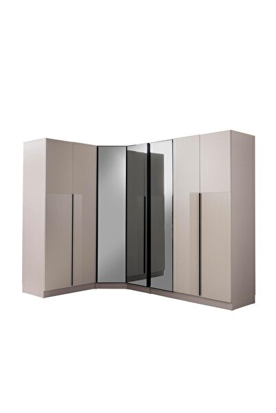 Avm 24 Ren Köşe Gardırop %100 MDF | Ücretsiz Teslimat ve Kurulum