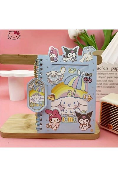 BALCI HEDİYELİK Sanrio Kuromi Character Sticker Notebook Set - with Colorful Papers, Planner and Stickers