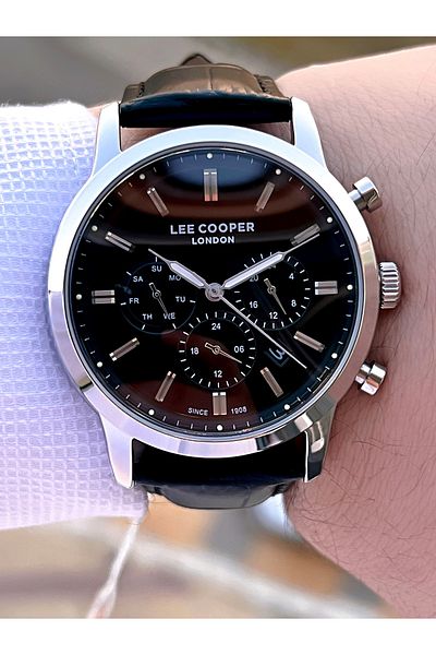 Lee Cooper Leather Cord Inner Functions Active 5 Atm Water Resistant Men Wrist Watch Elc08154.351