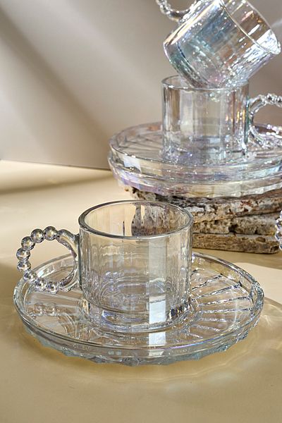 Perotti Ringo Line Lustre Coffee Cup Set for 6 Persons 100 ml