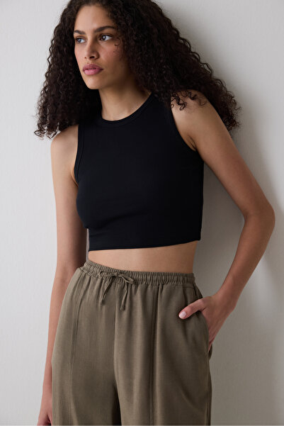 Penti Basic Crop Black Top