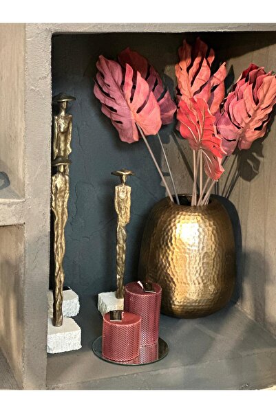 Mikasa Moor Balıksırt bordo silindir mum