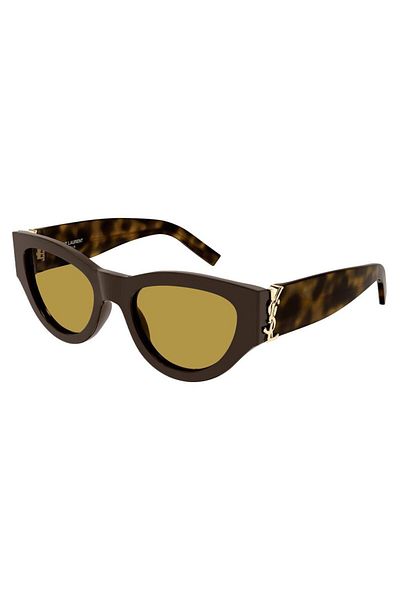 Saint Laurent Paris Sl M94 010 53-20 نظارة شمسية للنساء – إطار عين القطة، عدسة صفراء، Uv400