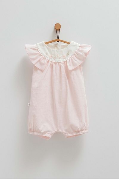 Caramell Collar Embroidered Jumpsuit for Baby Girl