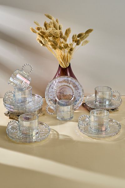 Perotti Ringo Line Lustre Coffee Cup Set for 6 Persons 100 ml