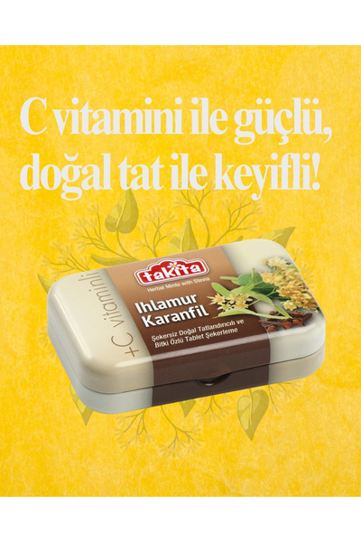 Takita Ihlamur&karanfil Özlü Şekersiz Tablet Şekerleme (STEVİA ILE TATLANDIRILMIŞTIR)