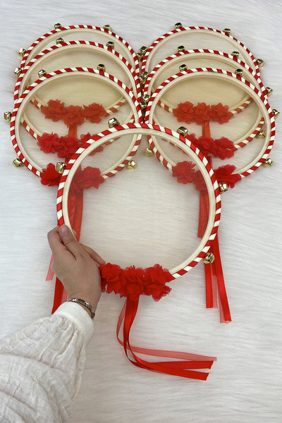 ZEYMERADE طبل زفاف وصيفة العروس باللون الأحمر، زهرة الزفاف، ليلة الحناء، ختان...