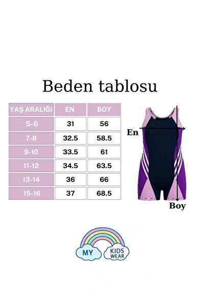 My Kids Wear Yüzücü Şortlu Kız Çocuk Mayo