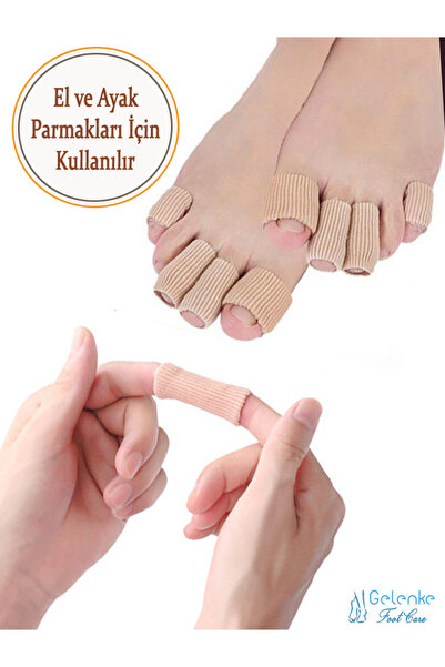 Gelenke El Ayak Parmak Koruyucu Teo Kumaş Kaplı Jel Silikon Tüp Tırnak Batmas...