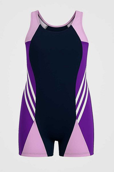 My Kids Wear Girls' Swimsuit with Swim Shorts