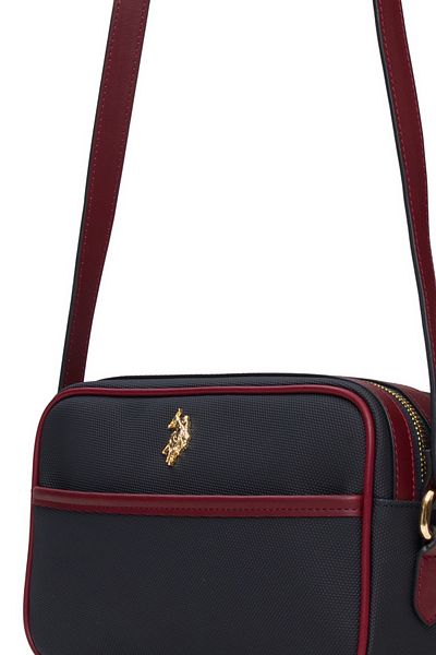 U.S. Polo Assn. Geantă de damă albastru bleumarin-roșu Claret Us25663