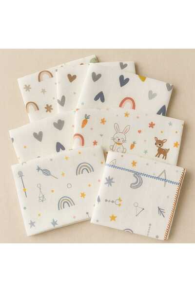 UmBaby Multi-Purpose 3-Piece Newborn Muslin Baby Blanket Mixed Patterns 80X90 Cm. Muslin Cover