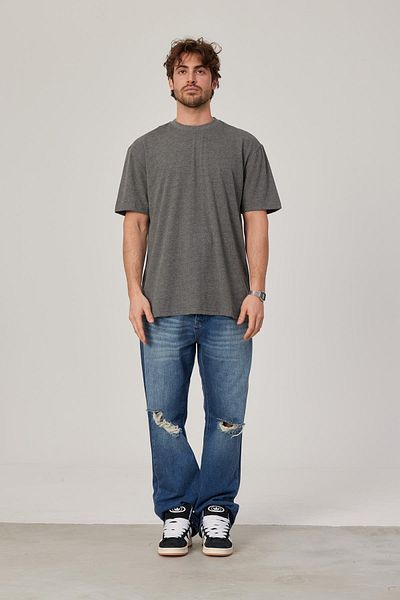 NOMARC Oversize γκρι βασικό μπλουζάκι
