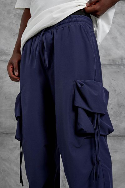 NOMARC Αθλητική φόρμα Navy Blue Cargo με λεπτομέρεια από ύφασμα αλεξίπτωτου