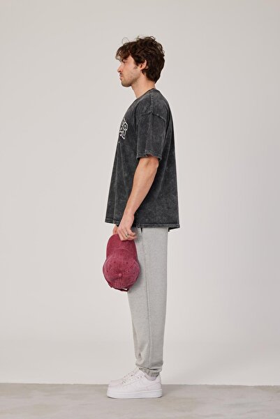 NOMARC Ανδρικό μπλουζάκι Los Angeles με γράμματα που πλένεται και καπνίζεται