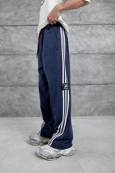 NOMARC Navy Blue Ynzay-3 Written Baggy Sweatpants