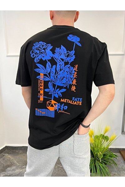 NOMARC Ανδρικό μπλουζάκι με μοτίβο λουλουδιών στο πίσω μέρος