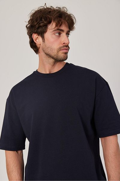 NOMARC Μπλουζάκι Oversize Navy Blue Basic