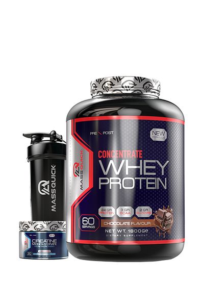 massquick 1800gr 60 Servies - Concentrate Whey Chocolate Flavored Protein Powder