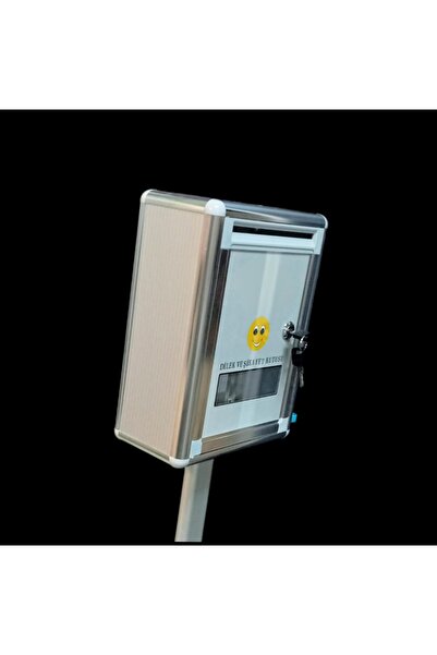 OfisDS 22x29 Cm Lüks Ithal Ayaklı Alüminyum Metal Dilek Şikayet Kutusu