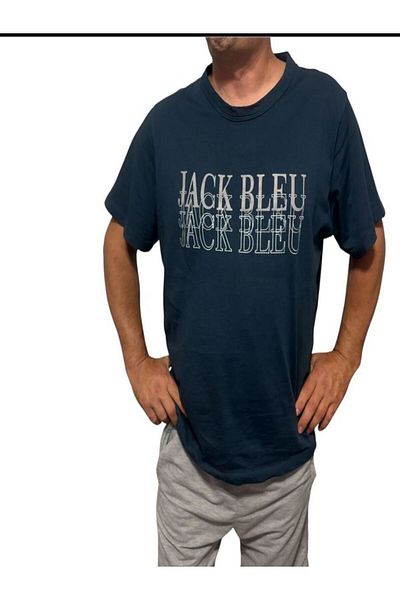 Aşkın Parti Evi Μπλουζάκι JACK BLEU Oversize με στάμπα Navy Blue