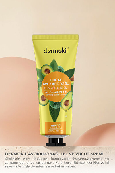 Dermokil Doğal Avokado Yağlı El ve Vücut Kremi 30 ml