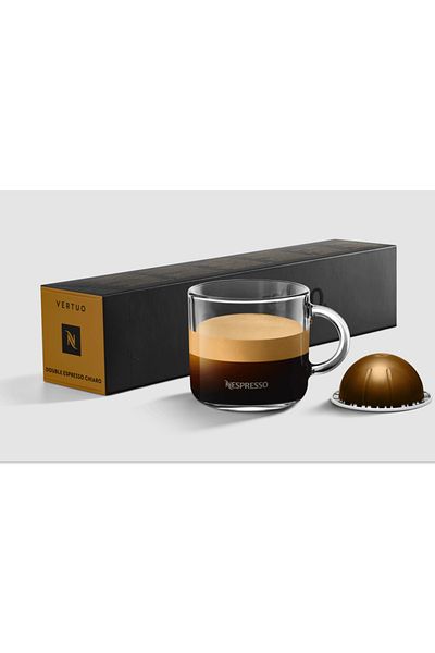 Nespresso Vertuo Double Espresso Chiaro Capsule Coffee 10 Pcs