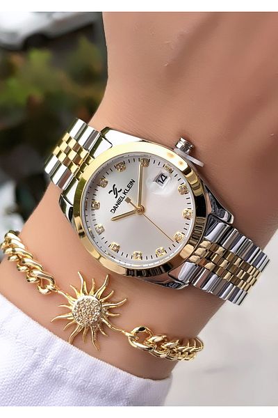Daniel Klein New Season Original 2 Years Warranty Women's Wristwatch with Bracelet Gift Dk989E197