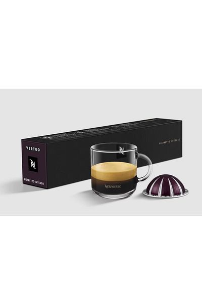 Nespresso Vertuo Ristretto Intenso Coffee with Capsules - Pack of 10