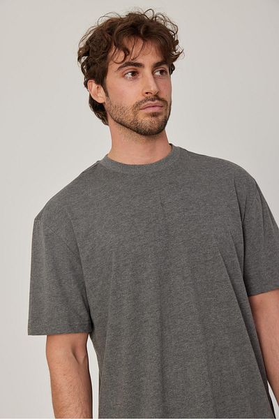 NOMARC Oversize γκρι βασικό μπλουζάκι