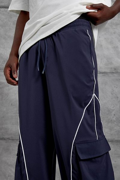 NOMARC Αθλητική φόρμα υφασμάτινη τσέπη Cargo με ρίγες Navy Blue
