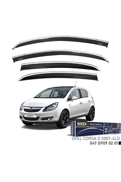 Niken Opel Corsa D Niken Kromlu Cam Rüzarlığı 4lü Set 2007 ve Üstü